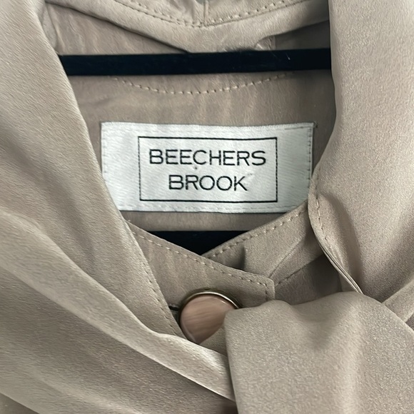 Vintage Beechers Brook Taupe Coat with Removable Scarf Hood - Picture 2 of 8